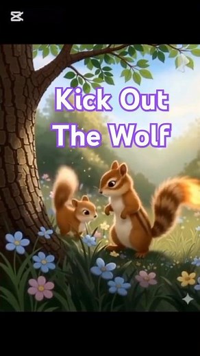 🎵 Kick Out The Wolf #animalshorts #bunnyandsquirrel