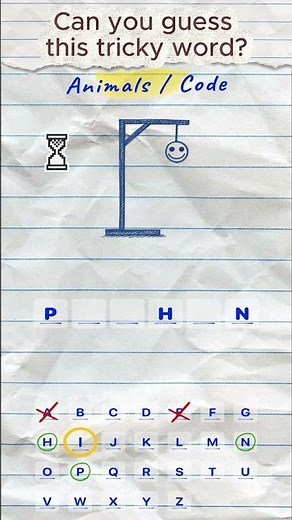 Can you guess this tricky word #hangman #game #wordgame #brain #challenge #guesstheword