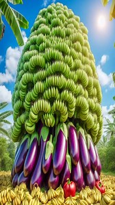 6.7K views · 54 reactions | Harvesting more banana With New eggplant planting Methods #satisfying #garden #eggplant #banana #farming #satisfying #bhfyp | Tree Garden | Facebook