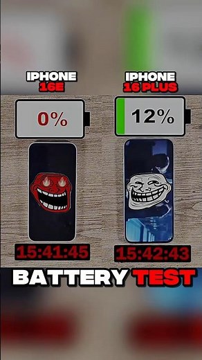IPHONE 16E VS IPHONE 16 PLUS BATTERY 🔋 TEST?