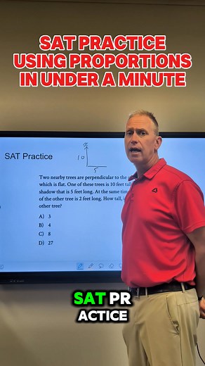 Proportions show up everywhere on the SAT—don’t let them trip you up! 🚫 In this quick SAT math practice session, we’ll break down how to solve proportion problems the smart way, so you can save time and score higher. 🎯📈 You’ll learn: ✅ What proportions actually mean ✅ How to set them up correctly every time ✅ Real SAT-style questions with step-by-step solutions ✅ Speed tips and tricks for test day Perfect for high school students, test preppers, or anyone who wants to boost their SAT math con