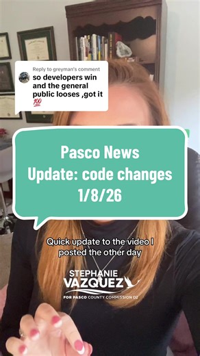 Replying to @greyman check out the Pasco County Florida webpage to contact your commissioner. #pasco #Pascocounty #votevazquez #news #breakingnews