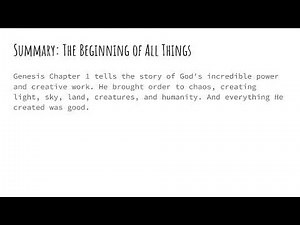 Genesis Chapter 1 Summary | Creation Story in 2 Minutes and 48 Seconds