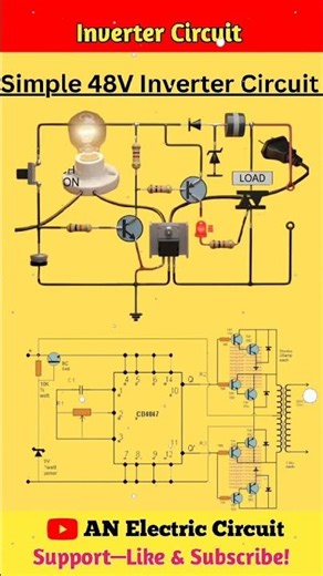 Simple 48V Inverter Circuit | #shortsfeed #electronic