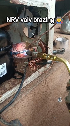 NRV Valv brazing 🧑‍🏭 refrigerator #fridgerepair #shortvairal