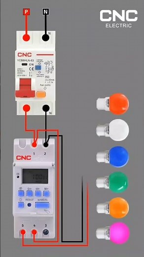 Digital Timer Connection with RCCB for Decoration Lights