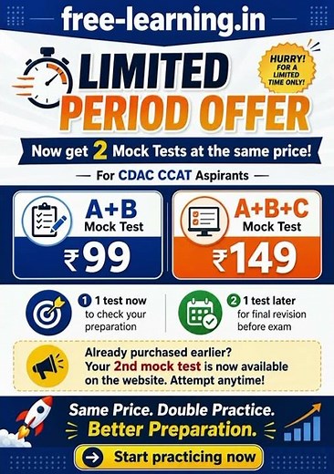 CDAC CCAT Mock Test and Study Material for August 2026 Batch. #cdac #cdacpreparation #acts #applynow