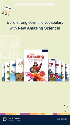 1.5K views | New Amazing Science makes tricky terms simple by explaining keywords in clear, easy language, helping learners build a strong scientific vocabulary.​ Place your order online: https://tinyurl.com/zvpa3b9v or contact our sales team at central.marketing.pk@oup.com #OxfordUniversityPressPakistan #OUPP #NewAmazingScience #DiscoverTheWorldWithScience #LinkingScienceToRealWorld #Kindergarten #PrePrimary #Primary #Secondary | Oxford University Press Pakistan | Facebook