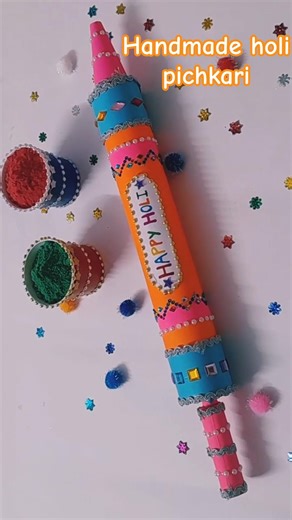 DIY Paper Pichkari 🔫 For Kids | Holi Craft Idea | Easy Holi Craft at Home #shortvideo #holi