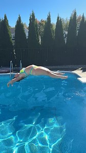 Backward Diving Trick into the Cold Swimming Pool | Underwater Tori