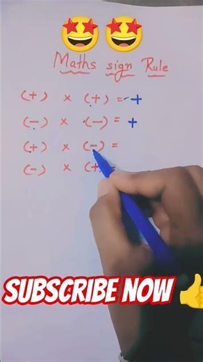 Math Sign Rules #maths