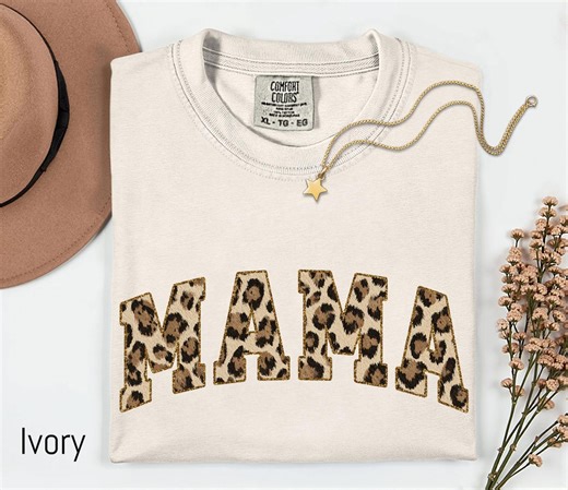 Leopard Faux Fur MAMA Comfort Colors T-shirt, Mother's Day Gift, Pregnancy Announcement, New Mama Tee - Etsy