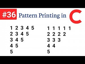 Printing Reverse Right Angled Triangle in C | Pattern Program Tutorial in c | Number Pattern in C