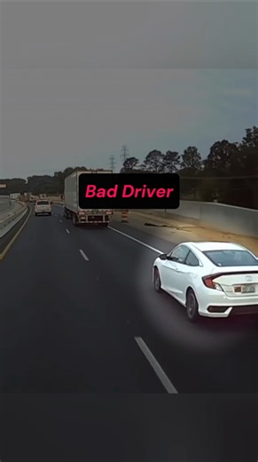 Instant Karma: Bad Driver Cuts Off A Semi Truck