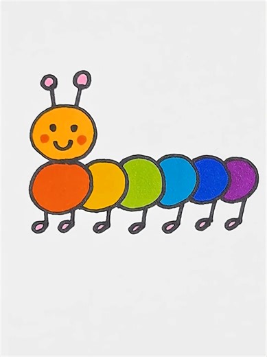 Easy Caterpillar Drawing for Kids: Step by Step Tutorial