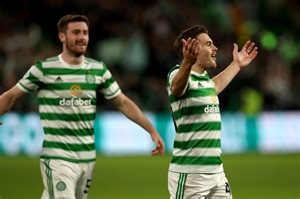 Celtic supporters point out the James Forrest effect after winger's return vs Livingston