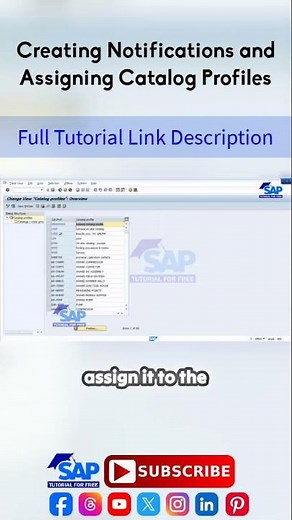 Creating Notifications and Assigning Catalog Profiles | SAP QM Configuration | SAP Tutorial for Free