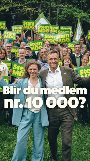 Blir du med på laget vårt? Snart er vi 10 000 medlemmer!🎉 Det er mange fine folk som bryr seg om klima, natur, solidaritet og bekjempelse av fattigdom og utenforskap!🌱 Blir du med i dag, får du medlemskap ut 2026 inkludert! Medlem nr. 10 000 får dessuten et Palestina-handlenett i posten!🇵🇸 Hva sier du? Er du med? 👉 mdg.no/medlem 💚 | Miljøpartiet De Grønne - MDG