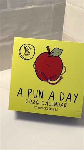 Such a fun calendar! The perfect little dose of happy for each day of the year! @rockdoodles #pun #calendar #christmasgiftideas #tiktokshopblackfriday #tiktokshopcybermonday 2026 calendar, desktop calendar, funny calendar