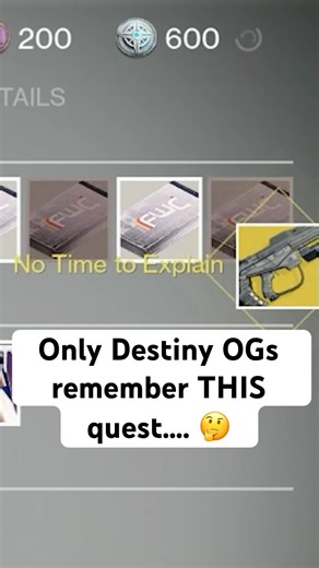 Only Destiny OGs remember THIS quest… 🤔