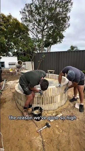 Backyard part 9: pool cladding done ✔️ #renovation #husbands #diy #landscaping #backyard
