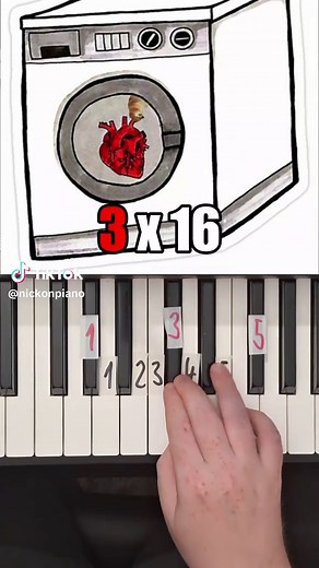 Washing Machine Heart Piano Tutorial for Beginners