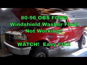 80-96 OBS Ford - FIXING WINDSHIELD WASHER FLUID PUMP - EASY!!