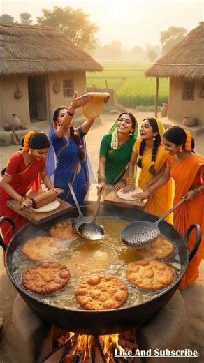 🔥 Tiny Bihari Women Make GIANT Thekua ASMR! Chhath Puja Magic 🍪| #ai #asmr #youtubeshorts #food
