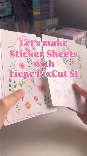How to make Sticker Sheets with Liene PixCut S1 #stickerart #photoprinter #stickermaking #cuteart