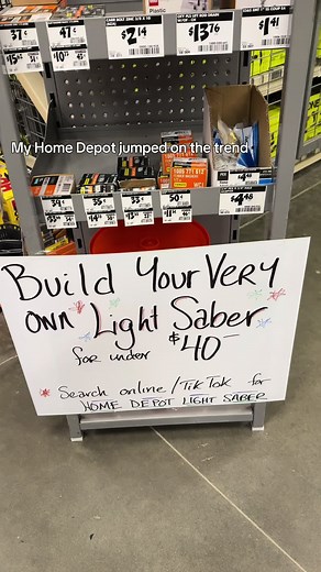 Home Depot Lightsaber DIY: Funny Store Trend
