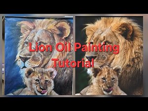 "How to Paint a Realistic Lion in Oil | Beginner Step by Step Time-Lapse" #2