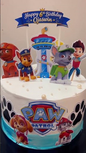 Paw Patrol Birthday Cake 🐾 | 6th Birthday Cake for Ojaswin | Paw Patrol Theme Cake |