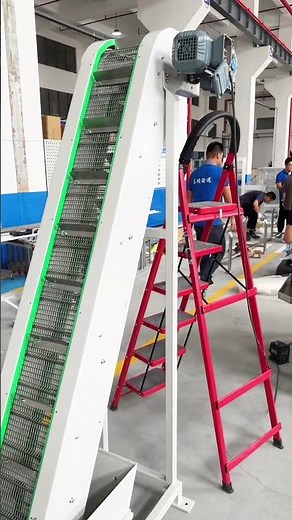 Stainless steel inclined modular belt lift conveyor