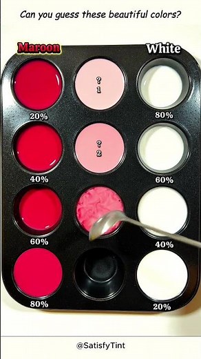 Mixing Maroon and White Paint | Unexpected Beautiful Colors! 🎨 #shorts #art #colormixing