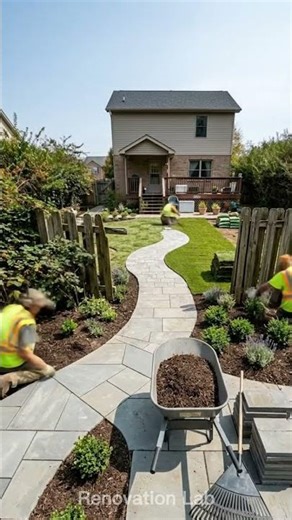 Satisfying Backyard Transformation 🌿 Amazing Garden Renovation Time-Lapse #shorts #gardening