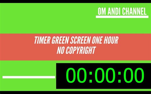 【绿幕素材】计时器一小时绿幕素材无版权无水印［1080p HD］
