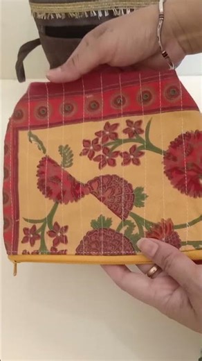 Handmade cosmetic storage pouch #shorts #ytshorts #pouch #fashion #style