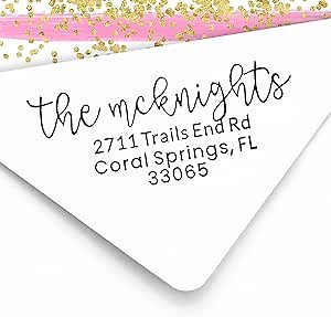 ExcelMark Custom Return Address Stamp – Self Inking Rubber Stamp – 3 Sizes to Choose from (Design 4)