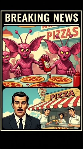 BREAKING: Aliens Attack Pizza Shop for Ketchup! 👽🍕 Absurd News Alert #alienattack
