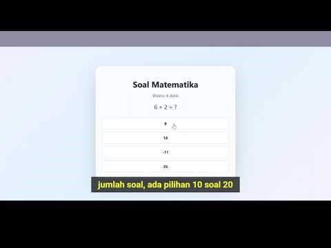 Aplikasi Soal Matematika Pilihan Ganda (HTML CSS Javascript)