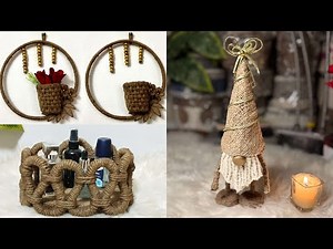 3 Different ideas of Rope Craft |Jute rope craft DIY | Hamna Nadeem