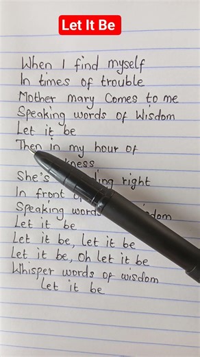 let it be song by Music Travel Love #lyrics #letitbe