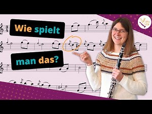 Kurzer und langer Vorschlag auf der Klarinette spielen