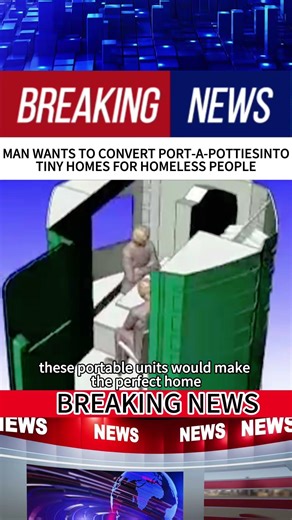 MAN WANTS TO CONVERT PORT-A-POTTIESINTOTINY HOMES FOR HOMELESS PEOPLE #foryou #news #breakingnews