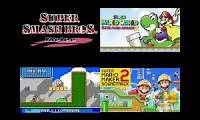 Mix of 4 videos from youtube : [BONUS MASHUP] - SMW Athletic Mashup - 4 Songs (Fixed)
