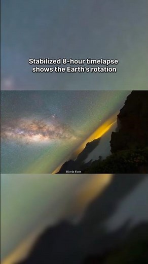 Stabilized 8-hour timelapse shows the Earth's rotation