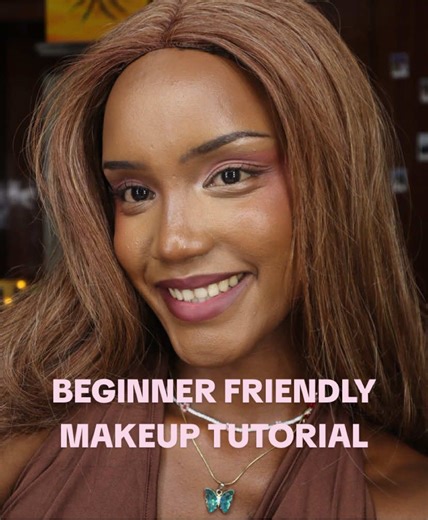 Valentine’s makeup for beginners. No complicated steps, just soft and easy. Save this & follow so you don’t miss the rest of the series ✨ The full version is posted on my YouTube. #ValentinesMakeup #BeginnerMakeup #MakeupSeries #BlackGirlMakeup #SoftGlam