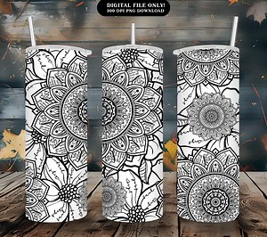 Cuss Word Mandala | Swear Word Tumbler Design | 20 Oz Hidden Cuss Words Mandala | Hidden Cuss Words Mandala Design Wrap Sublimation - Etsy