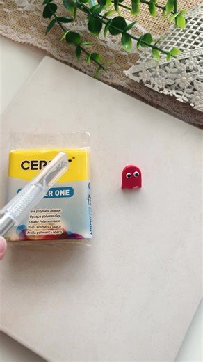 Handmade Polymer Clay Pac-Man Stud Earrings Tutorial