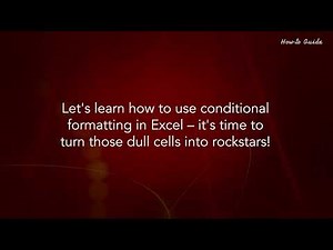 How to use Conditional Formatting in Excel :Tutorial